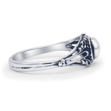 Oxidized Bali Ring